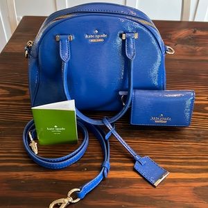 Kate Spade Blue Purse and wallet set EUC